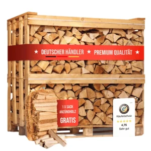 1 RM PREMIUM Legna da ardere di faggio | 25 cm | essiccata in forno | su bancale | 500 kg | legna da camino | 1,6 SRM
