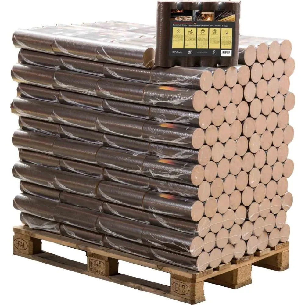 Pini-Kay Bricchetti di legno Premium 960 kg 96 fasci potere calorifico 5,2 kWh